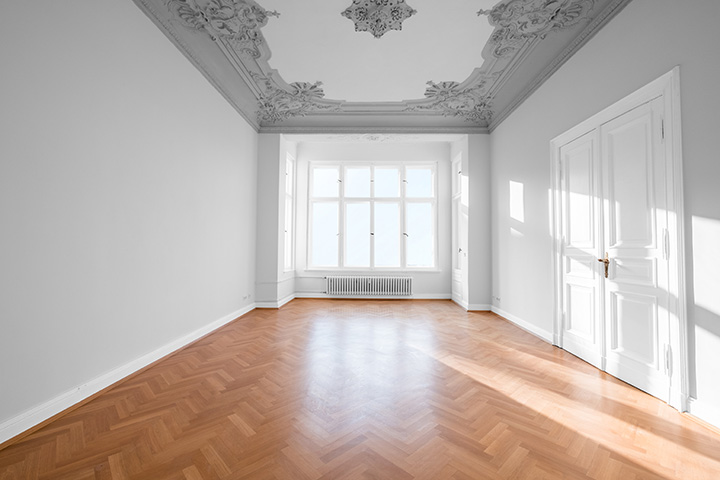 Raum mit Sanierputz